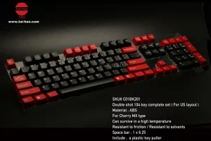 ABS Double Shot Keycap - Black Red