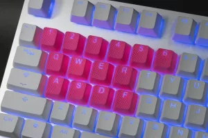 Rubber Gaming Keycap - Neon Pink