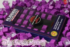 Rubber Gaming Keycap - Neon Purple Mystery (22 Keys)