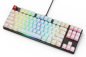 Glorious White Aura Keycaps