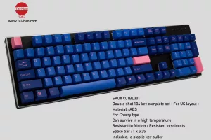 ABS Double Shot Keycap - Blue/ Pink
