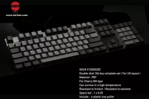 PBT Double Shot Keycap - Dark Grey /Black