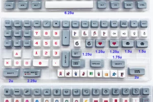 White-Grey PBT Keycaps